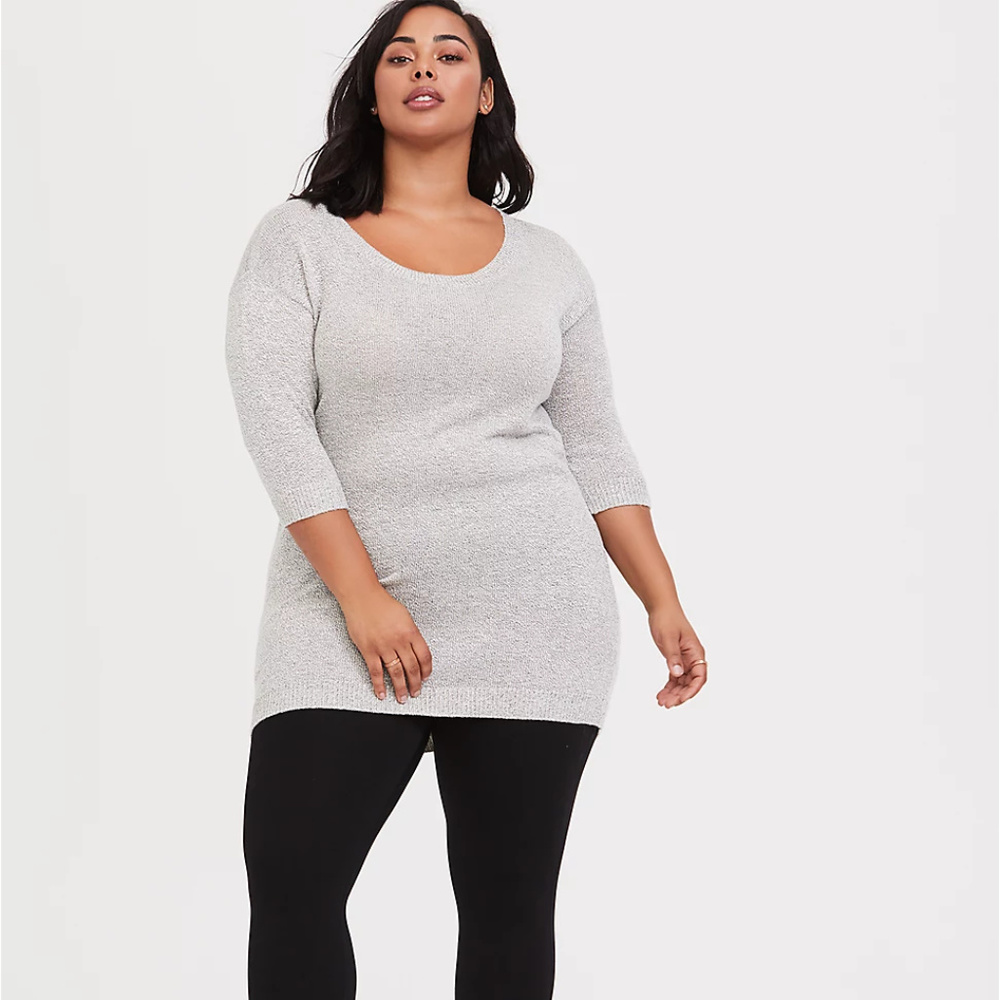 Ivory Boat Neck Tunic Pullover